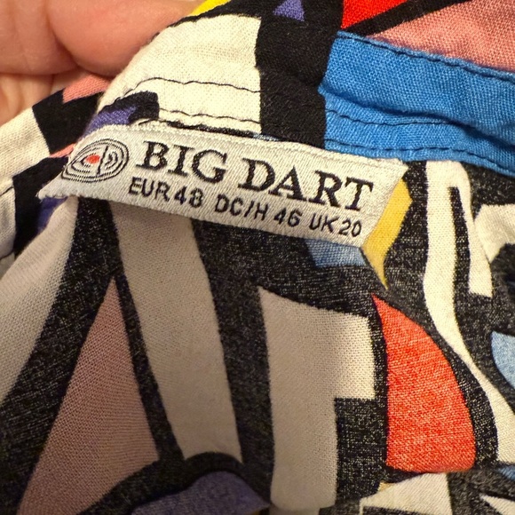 BIG DART Colorful Geometric Print Women's Top blouse - Picture 10 of 12